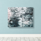Infrarood Paris Garden stretched canvas Print (Insitu (Houten vloer))