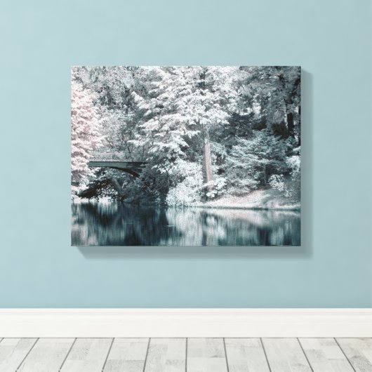 Infrarood Paris Garden stretched canvas Print (Insitu (Houten vloer))