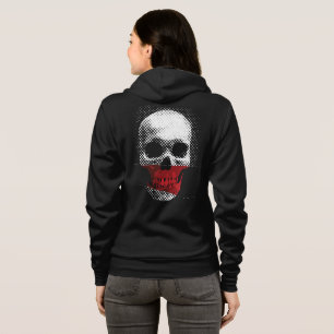 Infrarood Schedel: Gestippeld Ontwerp in Schakerin Hoodie