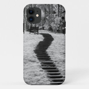 Infrarood van bomen gebouwen en paden in Las Case-Mate iPhone Case