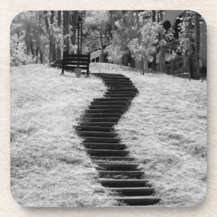 Infrarood van bomen in gebouwen en trails in Las Onderzetter