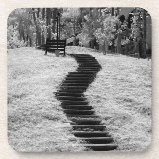 Infrarood van bomen in gebouwen en trails in Las Onderzetter (Voorkant)