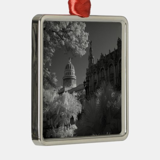 Infrarood van het Capitolgebouw in Havana Metalen Ornament (Rechts)