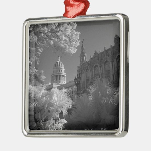 Infrarood van het Capitolgebouw in Havana Metalen Ornament (Links)