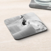 Infrarood, zwart en wit, beker, glas, koffie, bier onderzetter (Linkerzijde)