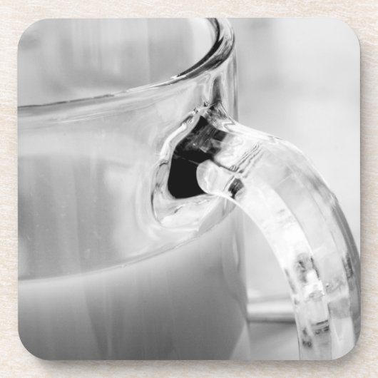 Infrarood, zwart en wit, beker, glas, koffie, bier onderzetter (Voorkant)