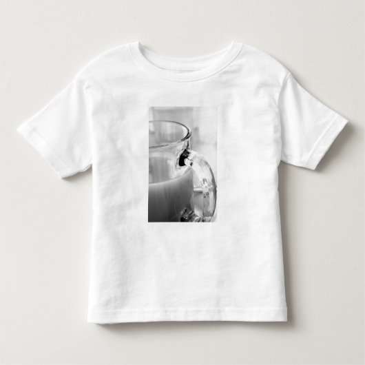 Infrarood, zwart en wit, beker, glas, koffie, kinder shirts (Voorkant)