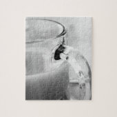 Infrarood, zwart en wit, beker, glas, koffie, legpuzzel (Verticaal)