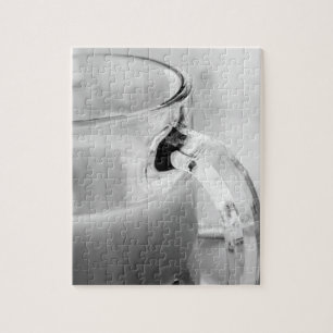 Infrarood, zwart en wit, beker, glas, koffie, legpuzzel