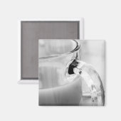 Infrarood, zwart en wit, beker, glas, koffie, magneet (Voorkant / Achterkant)