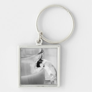 Infrarood, Zwart en Wit,kop, glas, koffie, Sleutelhanger