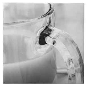 Infrarood, Zwart & Wit,kop, glas, koffie, Tegeltje