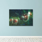 Infraroodmozaïek van de nebulae van Heart en Soul Canvas Afdruk (Insitu (Houten vloer))