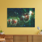 Infraroodmozaïek van de nebulae van Heart en Soul Canvas Afdruk (Insitu (Woonkamer))
