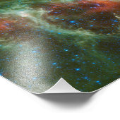 Infraroodmozaïek van de nebulae van Heart en Soul Foto Afdruk (Hoek)