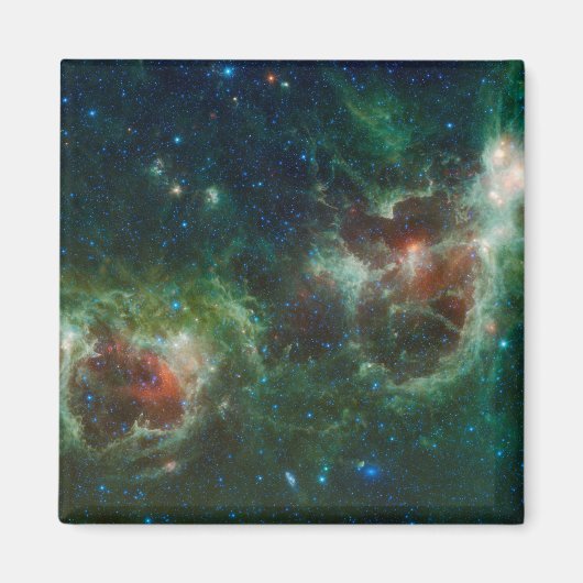 Infraroodmozaïek van de nebulae van Heart en Soul Magneet (Voorkant)