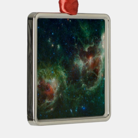 Infraroodmozaïek van de nebulae van Heart en Soul Metalen Ornament (Rechts)