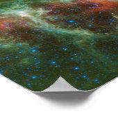 Infraroodmozaïek van de nebulae van Heart en Soul Poster (Hoek)