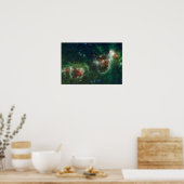 Infraroodmozaïek van de nebulae van Heart en Soul Poster (Keuken)