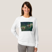 Infraroodmozaïek van de nebulae van Heart en Soul T-shirt (Voorkant volledig)