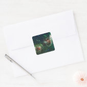 Infraroodmozaïek van de nebulae van Heart en Soul Vierkante Sticker (Envelop)