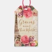 Infundido con amor Eiffeltoren Shabby chic Cadeaulabel (Voorkant)