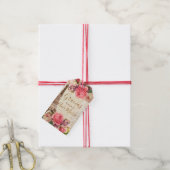 Infundido con amor Eiffeltoren Shabby chic Cadeaulabel (Met Touw)