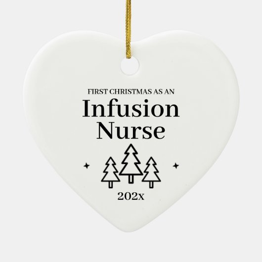 Infusie Eerste Kerstmis Ornament verpleegster (Achterkant)