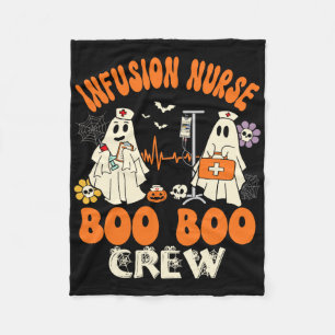 Infusie Nurse Boo Crew Halloween Nurse Ghost Cost Fleece Deken