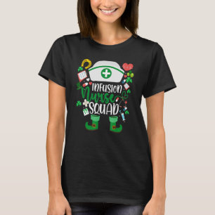 Infusie Nurse Squad Nursing Leprechaun St Patrick T-shirt