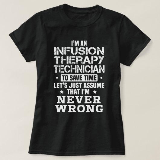 Infusietherapietechnicus T-shirt (Design voorkant)