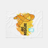 Infusion Day Multiple Sclerosis Awareness Orange R Fleece Deken (Voorkant (Horizontaal))