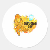 Infusion Day Multiple Sclerosis Awareness Orange R Ronde Sticker (Voorkant)