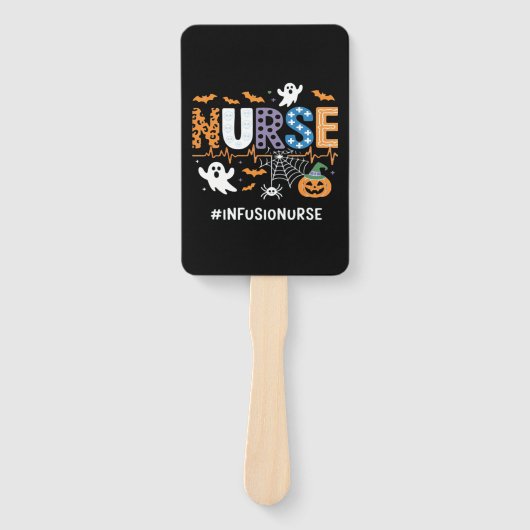 Infusion Nurse Nursing Stethoscope Halloween Essen Handwaaier (Voorkant)