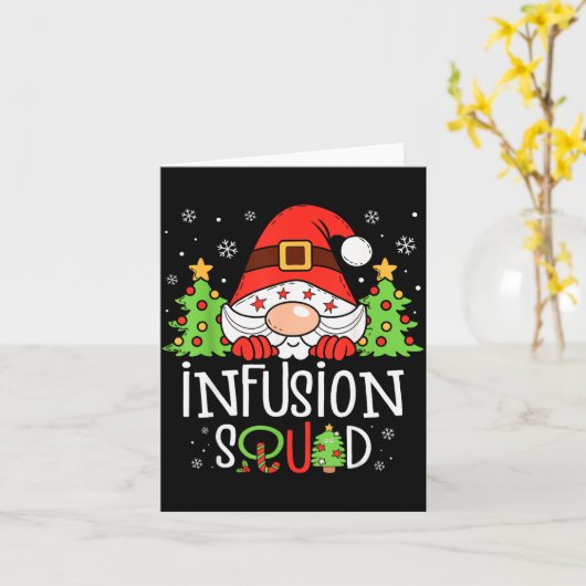 Infusion Nurse Squad Santa Stethoscope Nurse Chris Kaart (Gele Bloem)