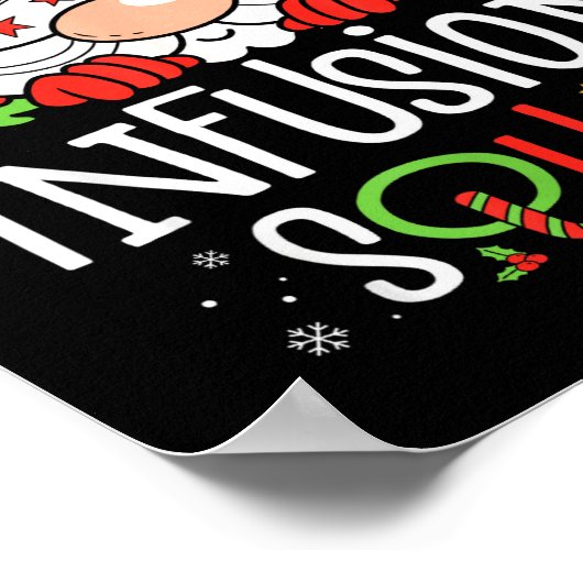 Infusion Nurse Squad Santa Stethoscope Nurse Chris Poster (Hoek)