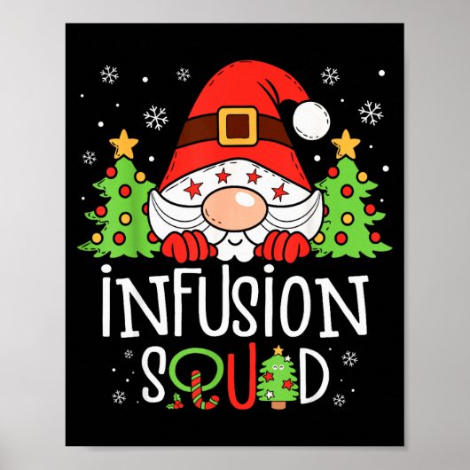 Infusion Nurse Squad Santa Stethoscope Nurse Chris Poster (Voorkant)