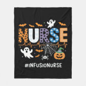 Infuusverpleegkundige stethoscoop Halloween Essen Fleece Deken (Voorkant)