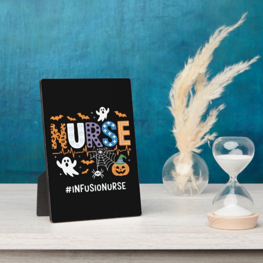Infuusverpleegkundige stethoscoop Halloween Essen Fotoplaat (Zijkant)