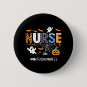Infuusverpleegkundige stethoscoop Halloween Essen Ronde Button 5,7 Cm (Voorkant)