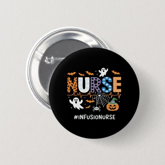 Infuusverpleegkundige stethoscoop Halloween Essen Ronde Button 5,7 Cm (Voorkant /achterkant)