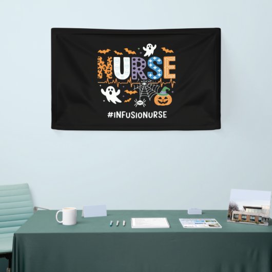 Infuusverpleegkundige stethoscoop Halloween Essen Spandoek (Beurs)