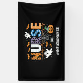 Infuusverpleegkundige stethoscoop Halloween Essen Spandoek (Verticaal)