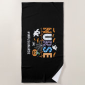 Infuusverpleegkundige stethoscoop Halloween Essen Strandlaken (Voorkant)