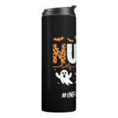 Infuusverpleegkundige stethoscoop Halloween Essen Thermosbeker (Gedraaid links)