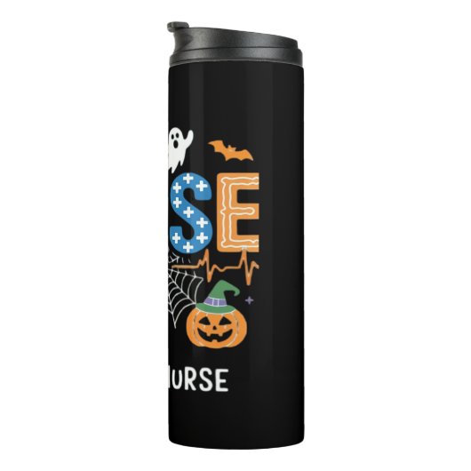 Infuusverpleegkundige stethoscoop Halloween Essen Thermosbeker (Geroteerd rechts)