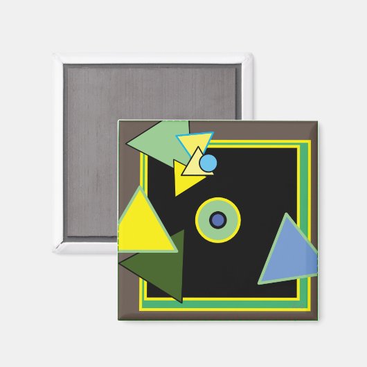 "Infux of Triangles" DOOR Bruce Tunis Magneet (Voorkant / Achterkant)