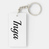 Inga schwarz weiß sleutelhanger (achterkant)