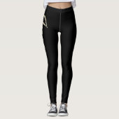 Inga white gold Handwriting Hose Leggings (Voorkant)