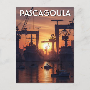 Ingalls Shipyard Pascagoula Mississippi Briefkaart